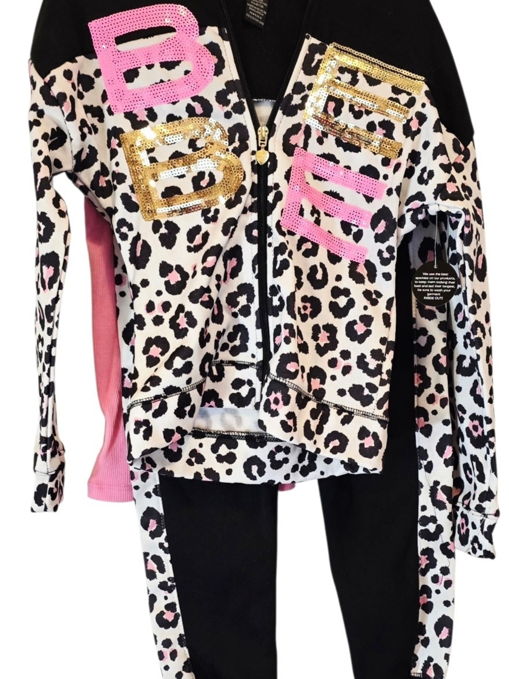 (NWT) Authentic Bebe Sport Girls 3-Piece Outfit Set – Size Small 7-8